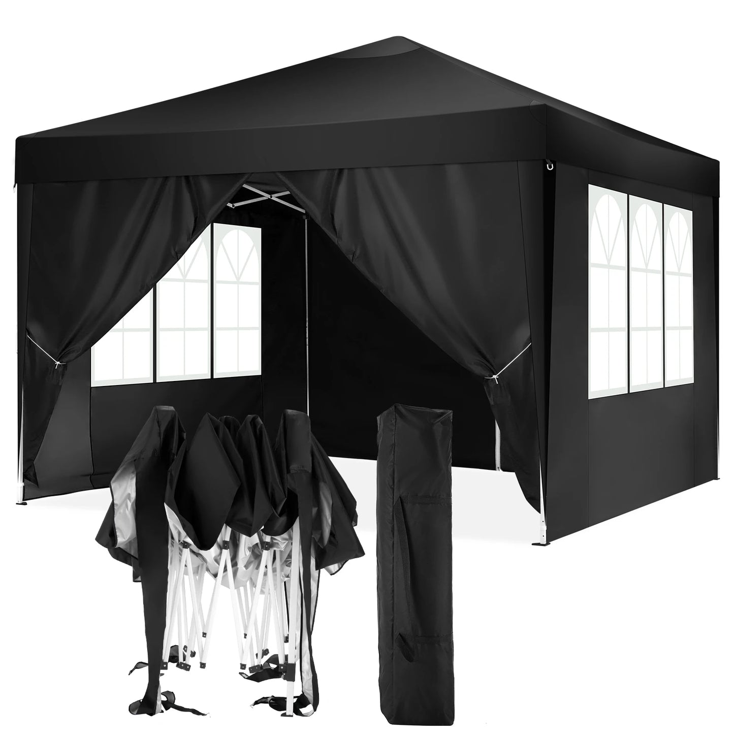Cobizi Pop Up Canopy Tent 4 Sidewalls Waterproof Shelter