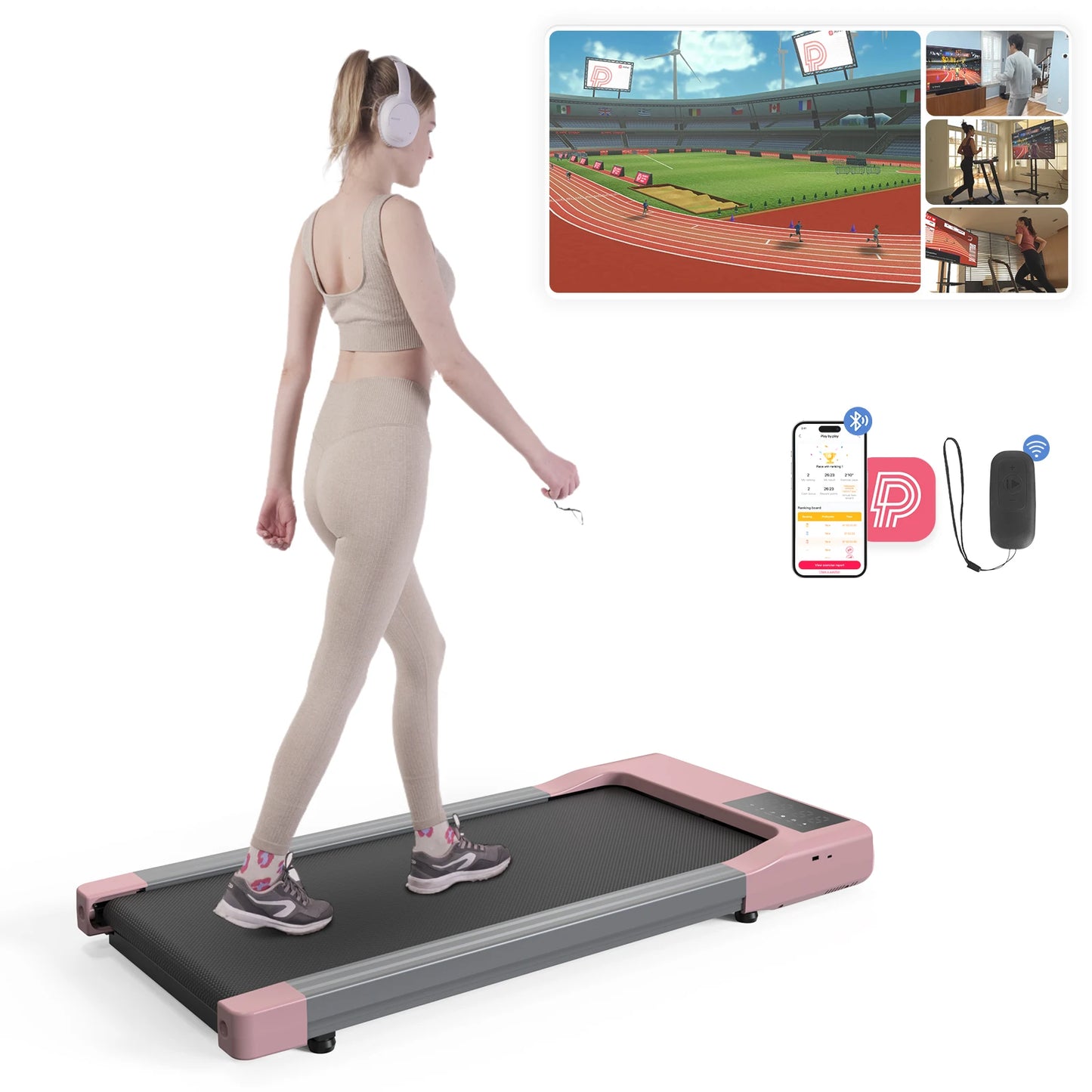 Driving 2in1 Treadmill For Home Office With LCD Display