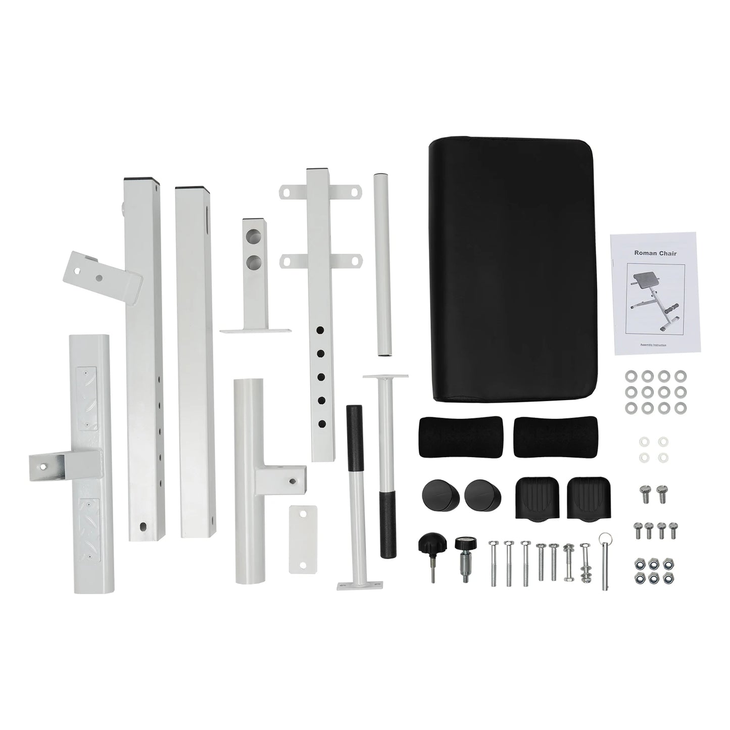 Hyperextension Bench Adjustable Roman Chair for Home Workout, Back Extension Machine Up to 330 lbs Weight Capacity