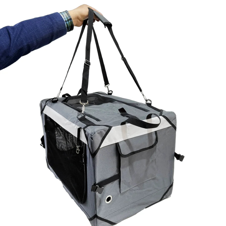 Kingold Folding Pet Crate Collapsible Breathable Portable