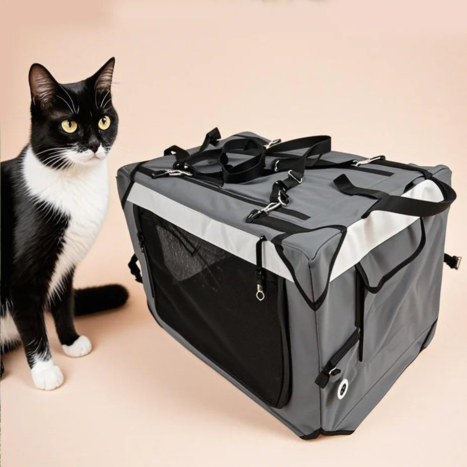 Kingold Folding Pet Crate Collapsible Breathable Portable