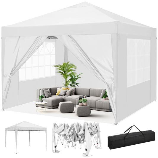 Cobizi Pop Up Canopy Tent 4 Sidewalls Waterproof Shelter