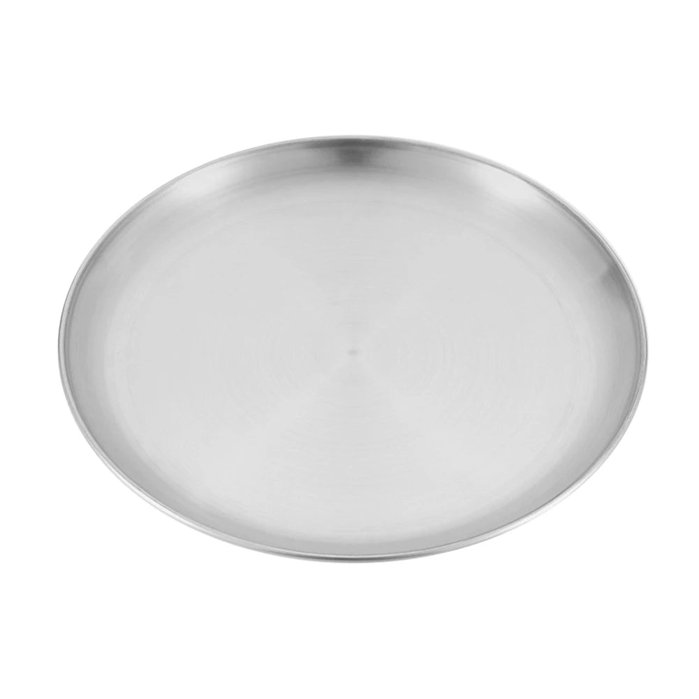 Stainless Steel Camping Plates Reusable Dinner Dishes