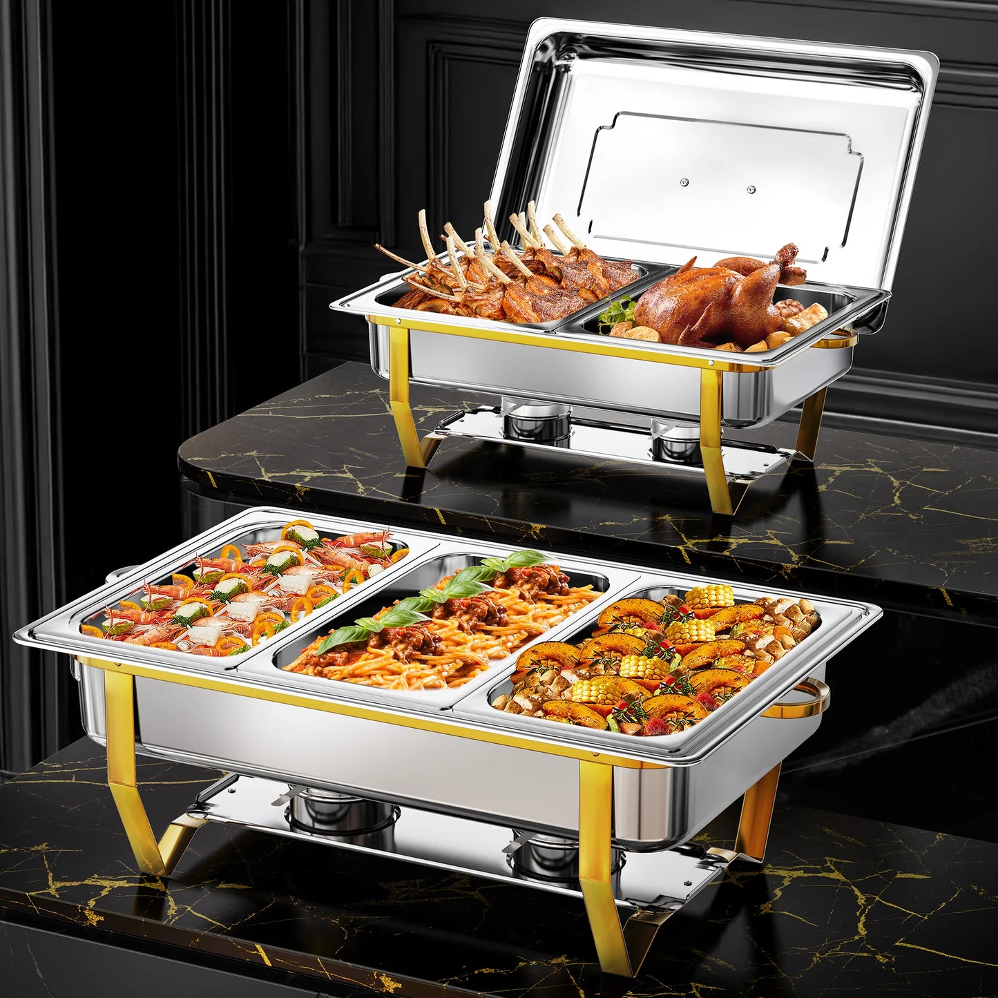 Stainless Steel Chafing Dish Buffet Set Food Warmer