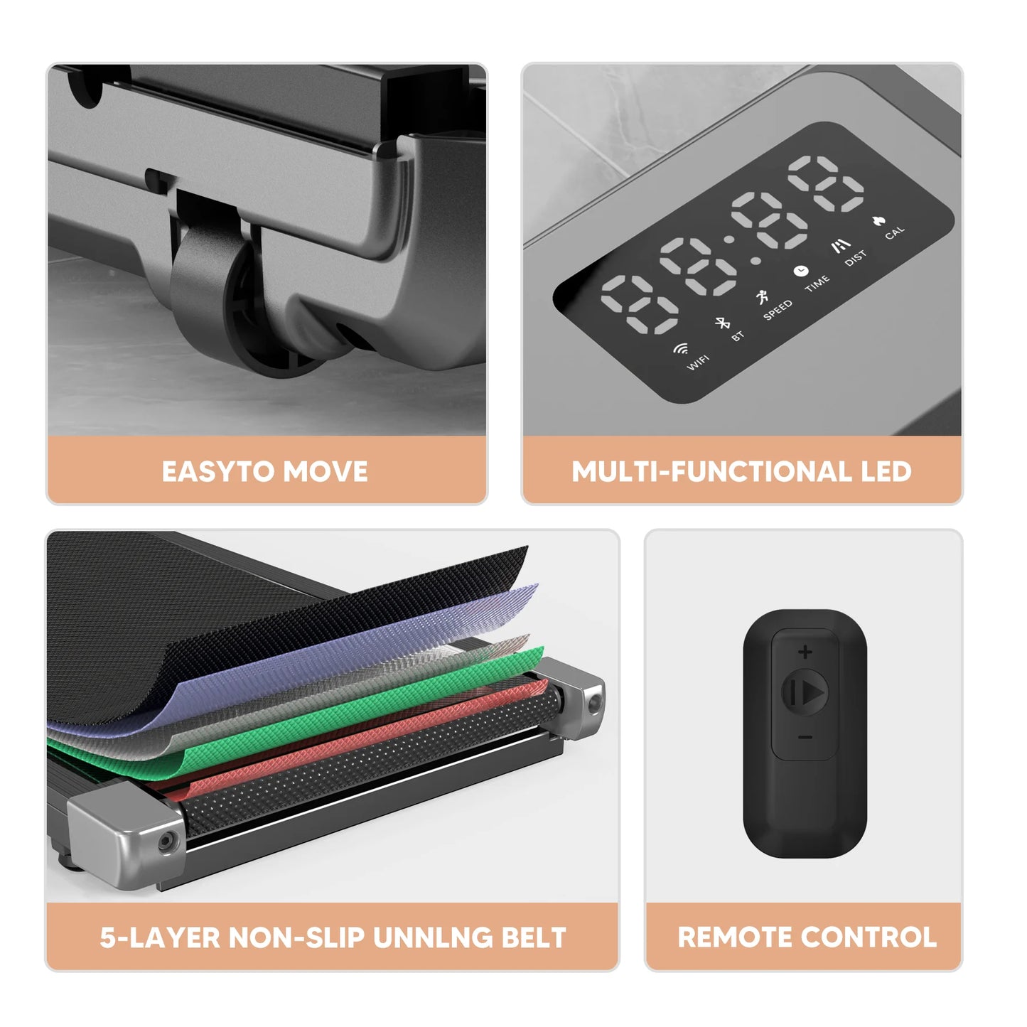 Marketplace25 Superun 2In1 Run Walking Under Desk Treadmill