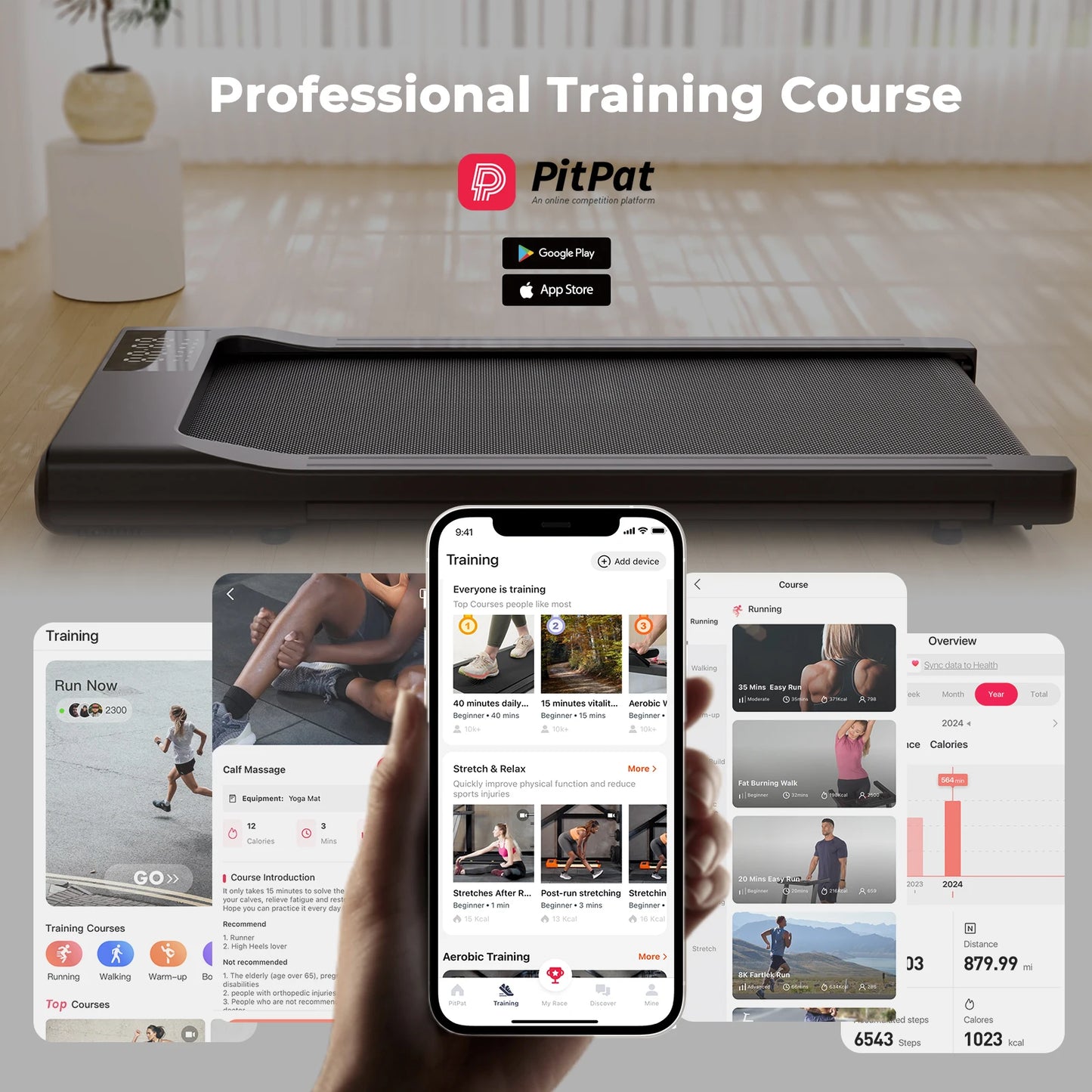 Driving 2in1 Treadmill For Home Office With LCD Display