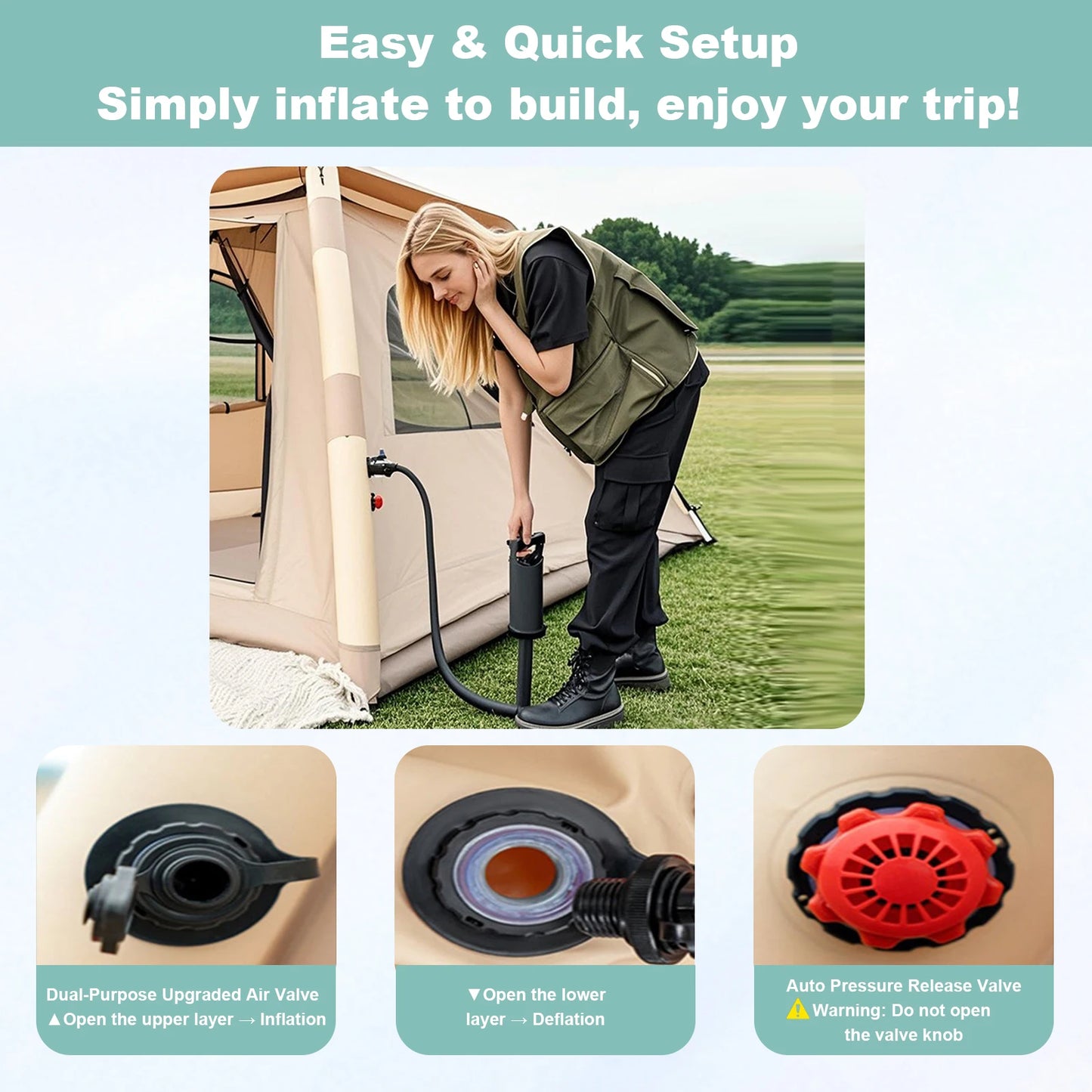 Building Automatic Inflatable Tent Quick Setup Shelter