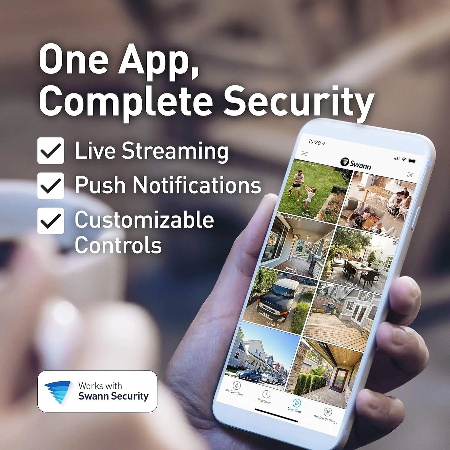 Powered Wi-Fi 1080p Full HD Indoor & Outdoor Waterproof Security Camera With Spotlight, Color Night Vision, 2-way Talk, Heat, Mo