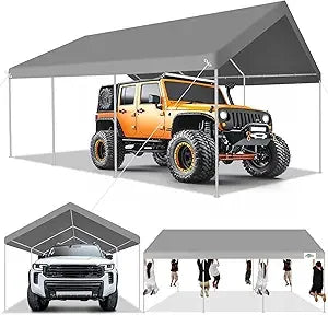 Heavy Duty Portable Carport With Ventilated Windows