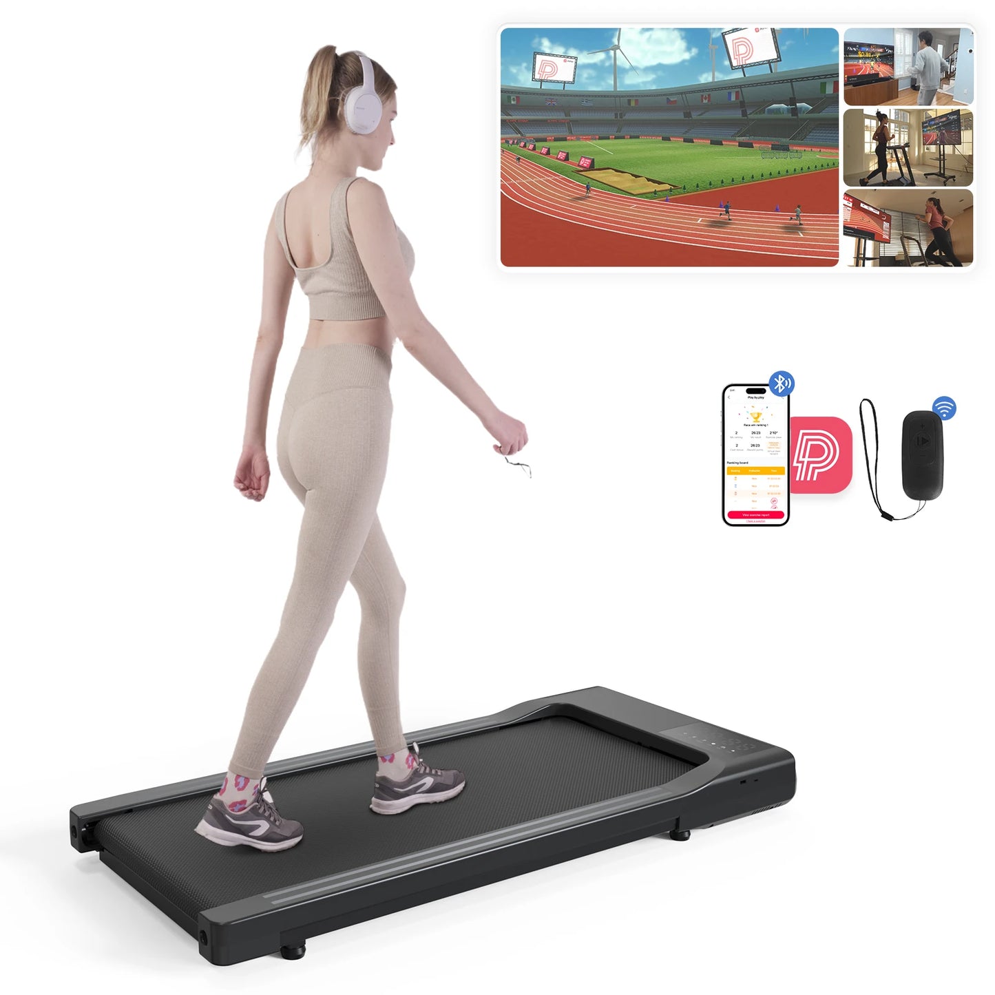 Driving 2in1 Treadmill For Home Office With LCD Display