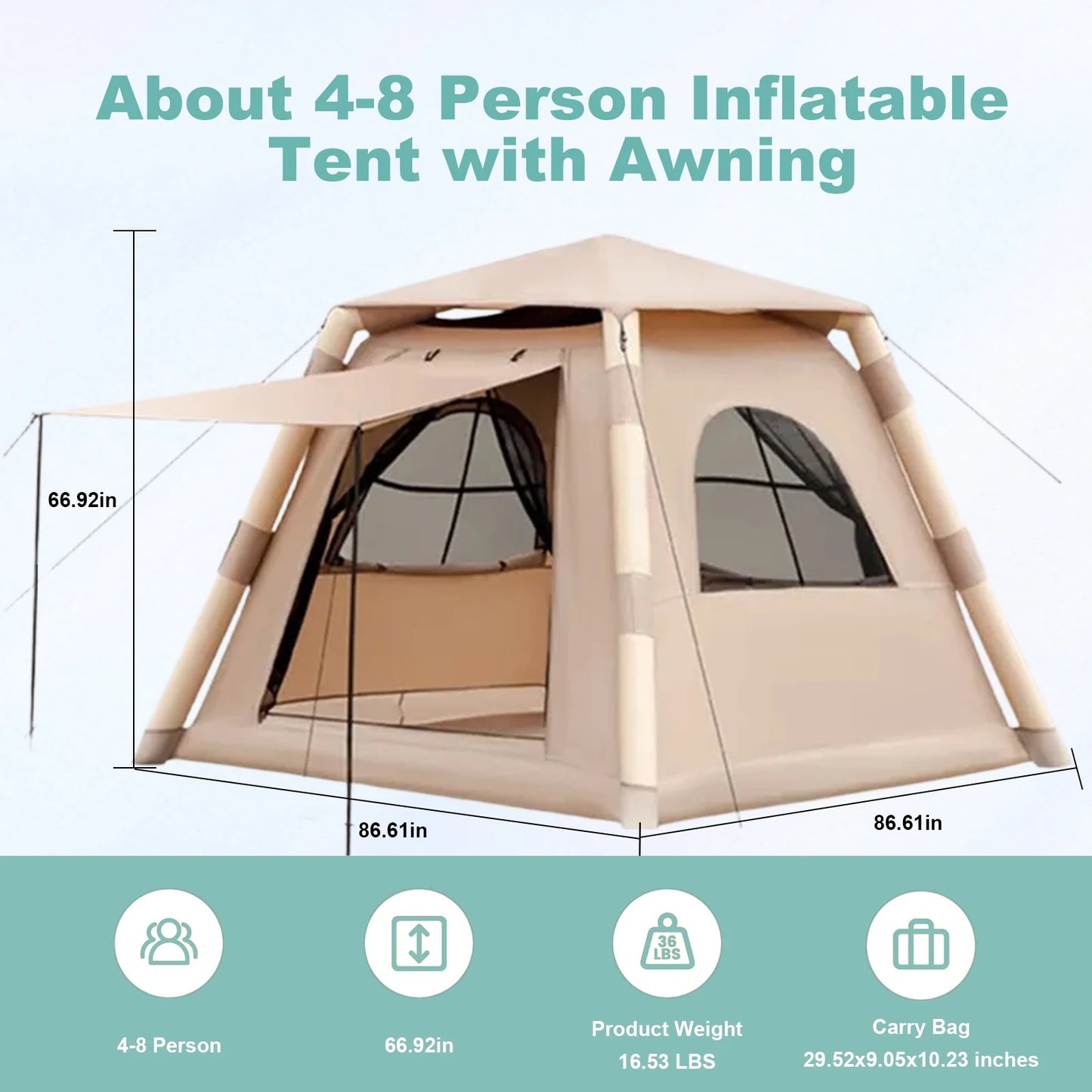 Building Automatic Inflatable Tent Quick Setup Shelter