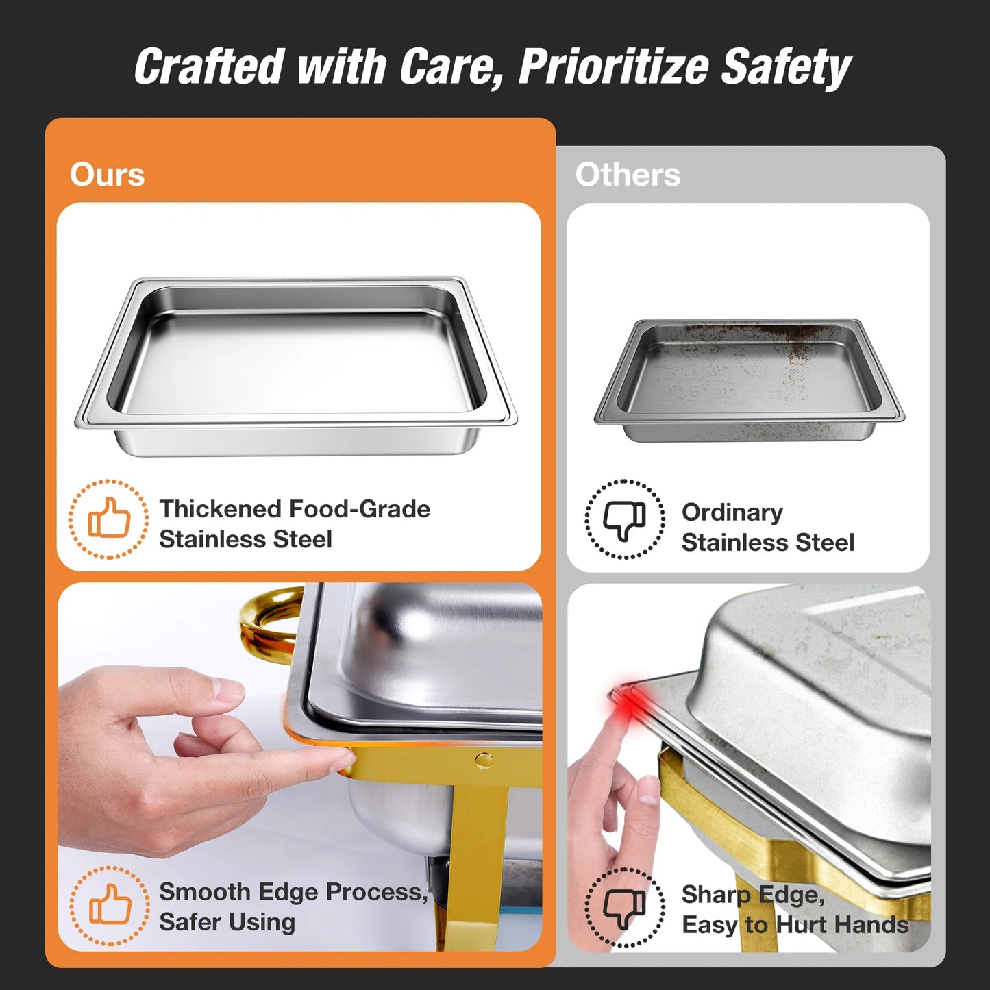 Stainless Steel Chafing Dish Buffet Set Food Warmer