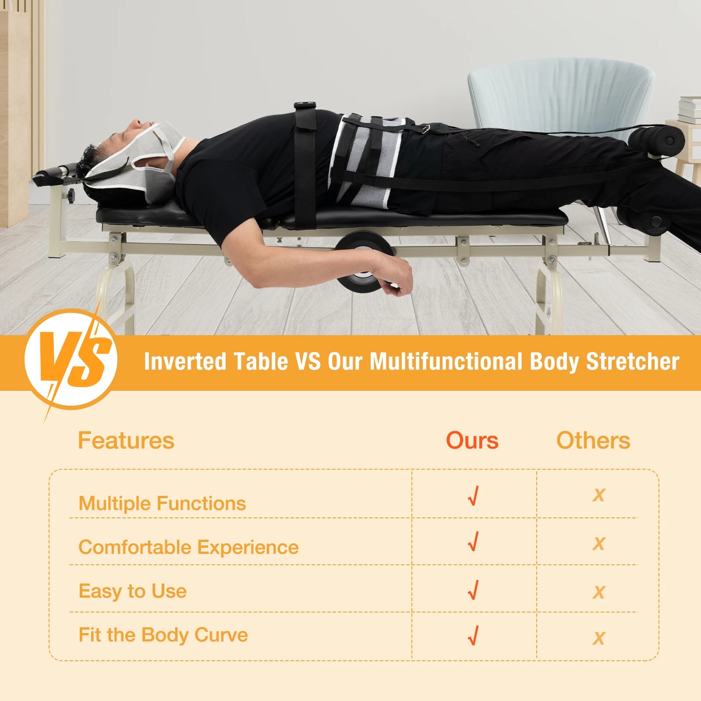 Hign Concerned Chemical Lumbar Traction Table Massage Tool