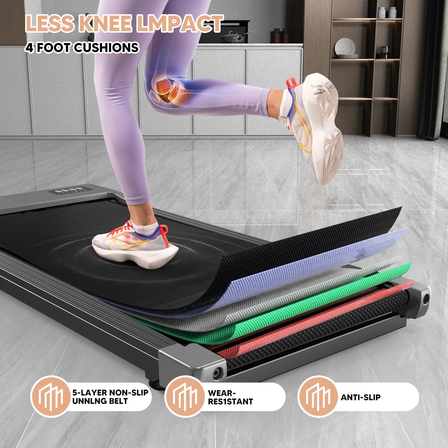 Marketplace25 Superun 2In1 Run Walking Under Desk Treadmill