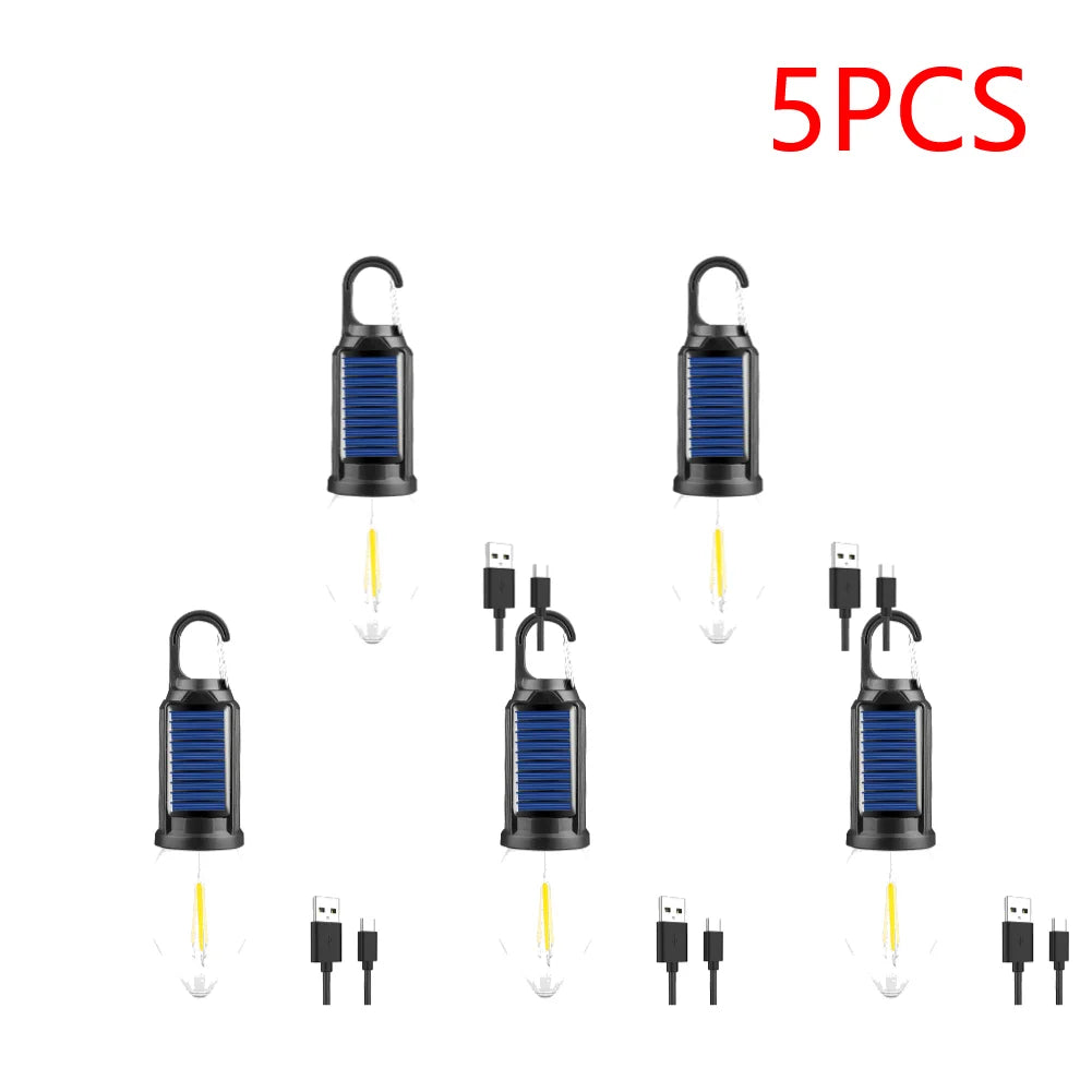 Shunmaii Solar LED Lantern USB Charging Camping Light