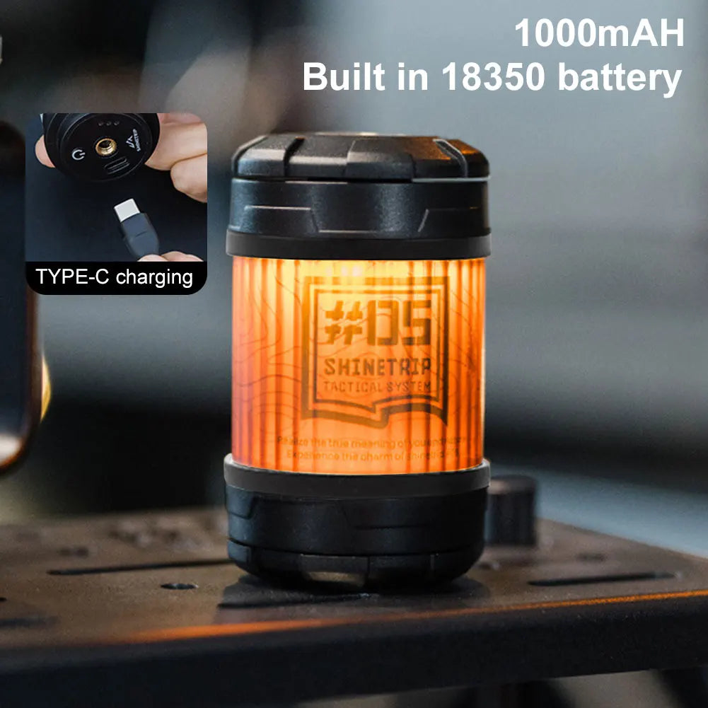 Electric Portable Tent Lamp Rechargeable Rotable Lantern