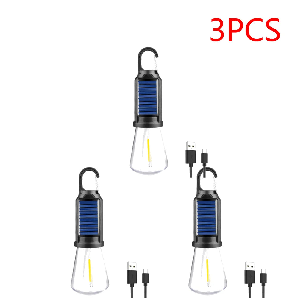 Shunmaii Solar LED Lantern USB Charging Camping Light