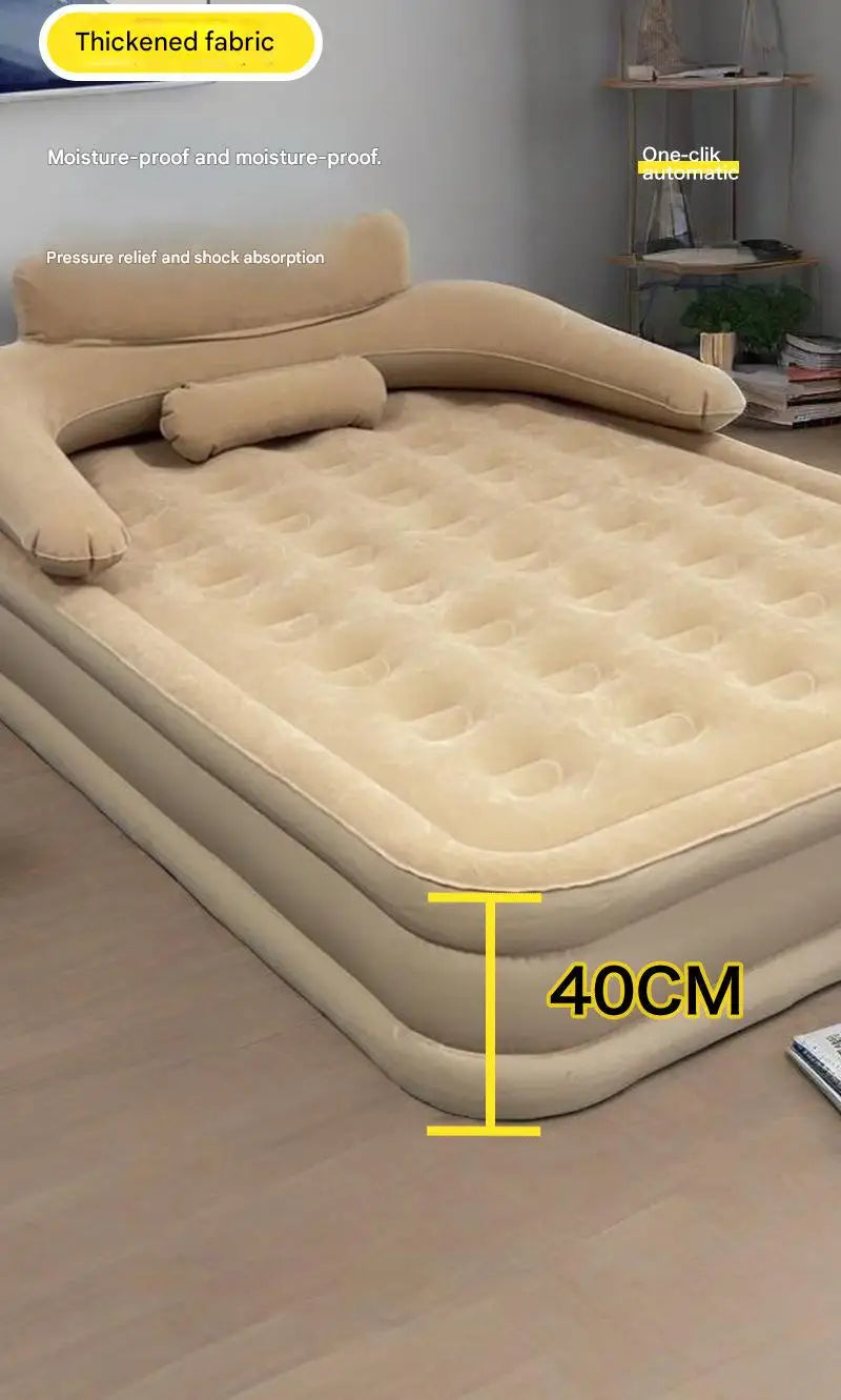 By Inflating Inflatable Mattress For Camping And Outdoors