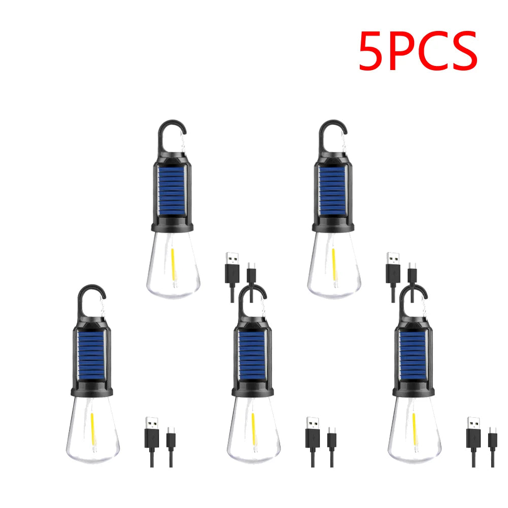 Shunmaii Solar LED Lantern USB Charging Camping Light