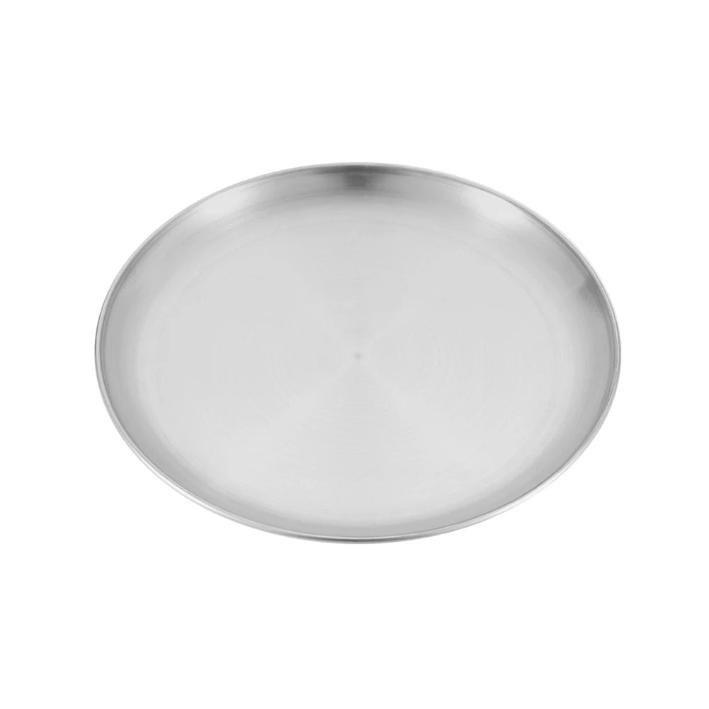 Stainless Steel Camping Plates Reusable Dinner Dishes