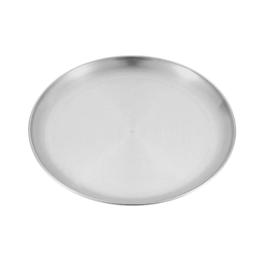 Stainless Steel Camping Plates Reusable Dinner Dishes