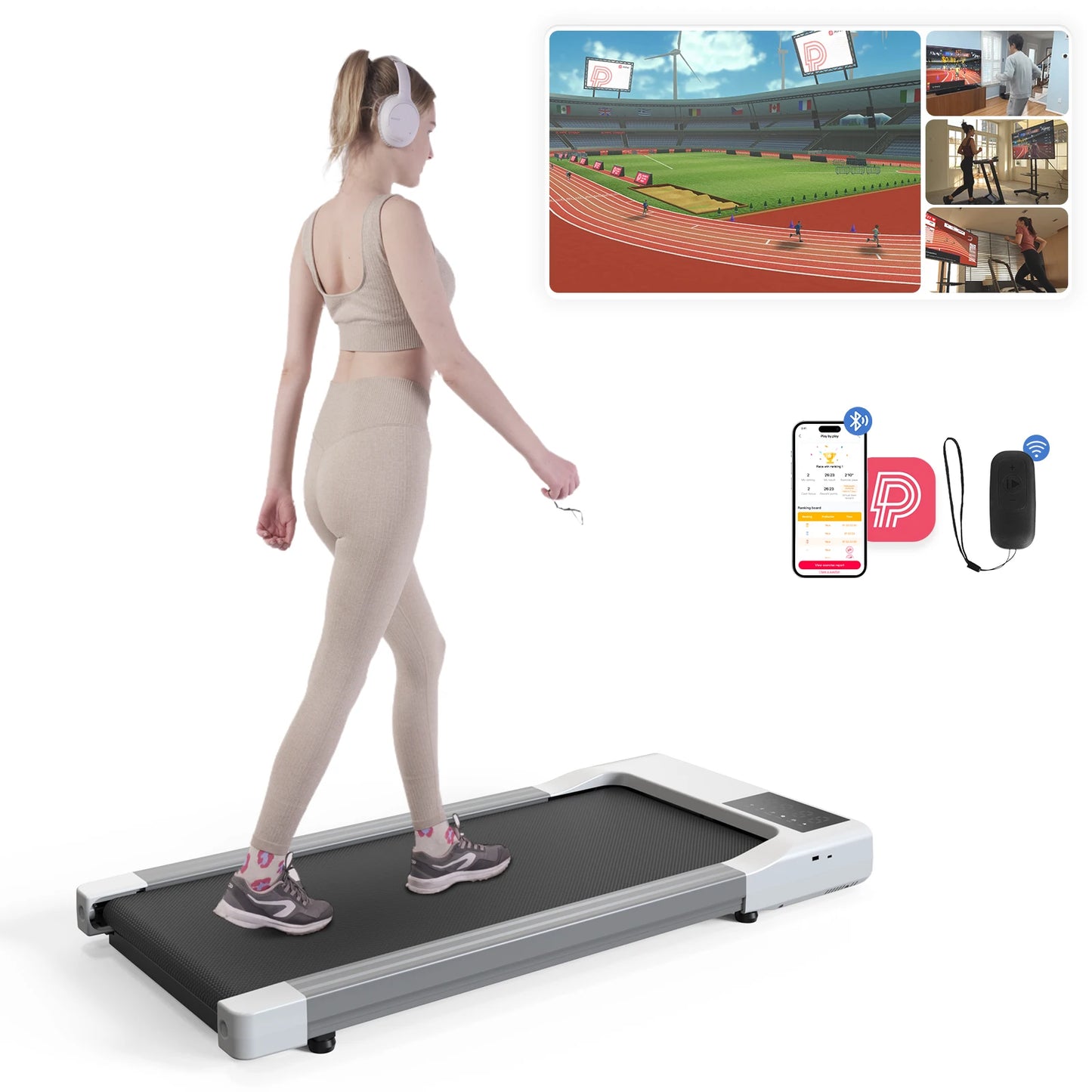 Driving 2in1 Treadmill For Home Office With LCD Display