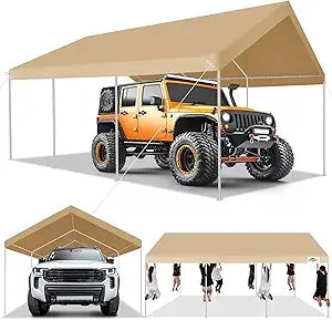 Heavy Duty Portable Carport With Ventilated Windows