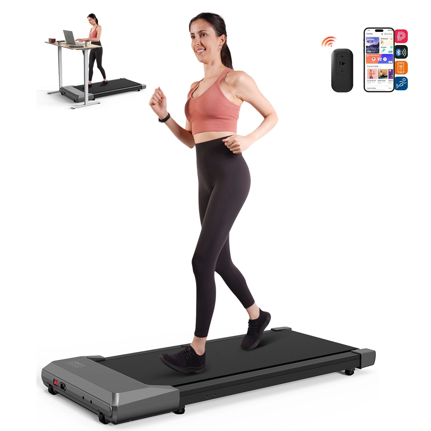 Marketplace25 Superun 2In1 Run Walking Under Desk Treadmill