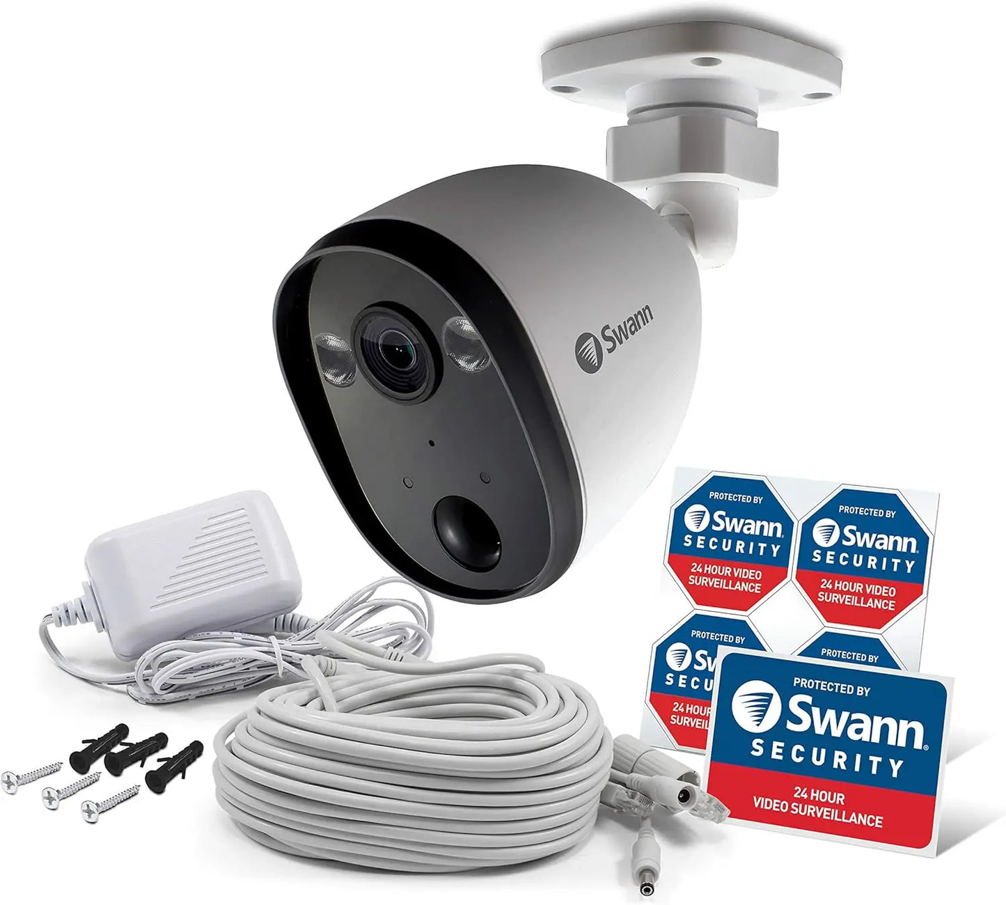 Powered Wi-Fi 1080p Full HD Indoor & Outdoor Waterproof Security Camera With Spotlight, Color Night Vision, 2-way Talk, Heat, Mo