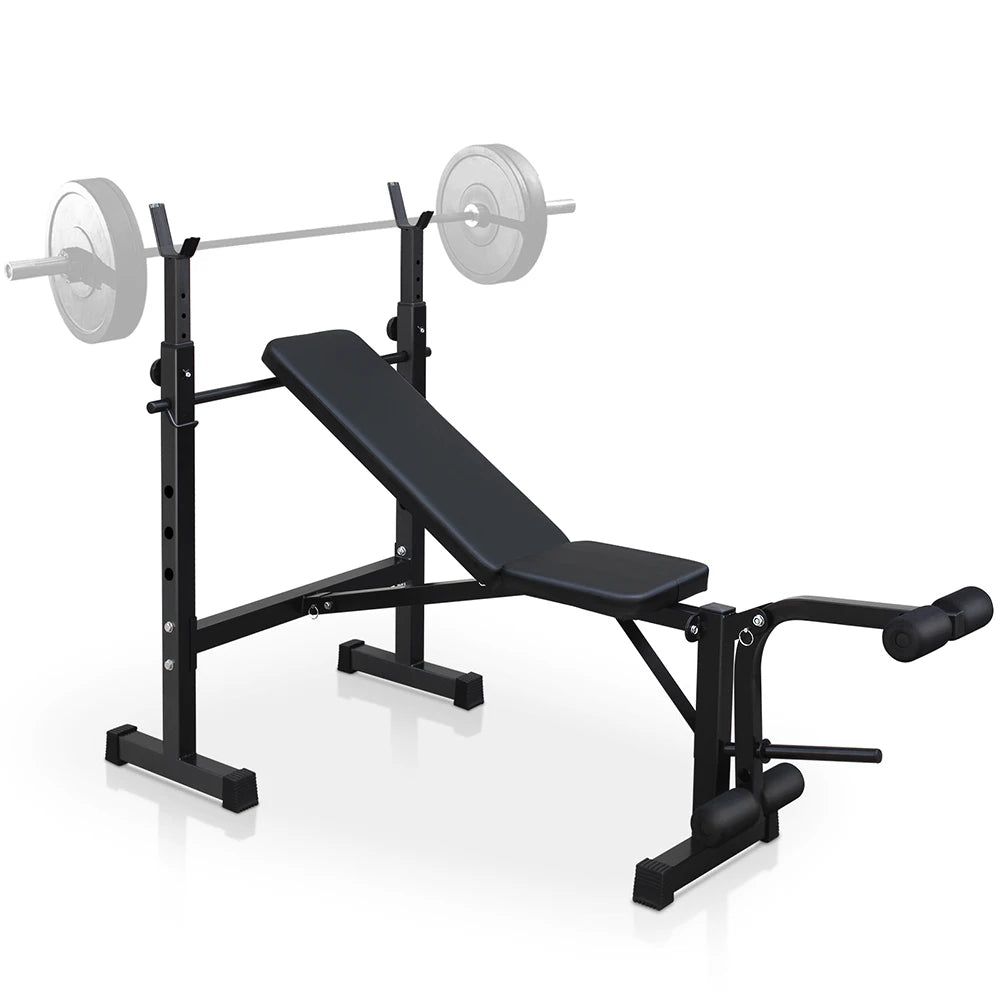 Weight Bench Press Set with Squat Rack and Bench Strength Training For Home Gym Full-Body Workout Fitness Equipment
