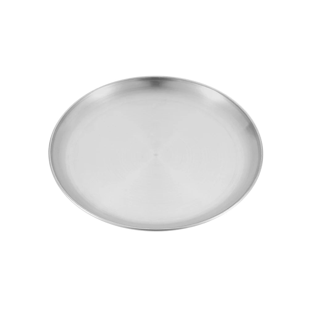 Stainless Steel Camping Plates Reusable Dinner Dishes