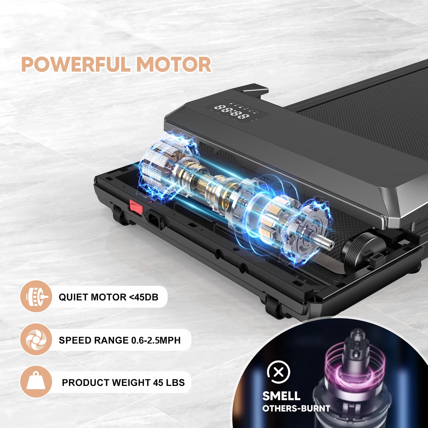 Marketplace25 Superun 2In1 Run Walking Under Desk Treadmill