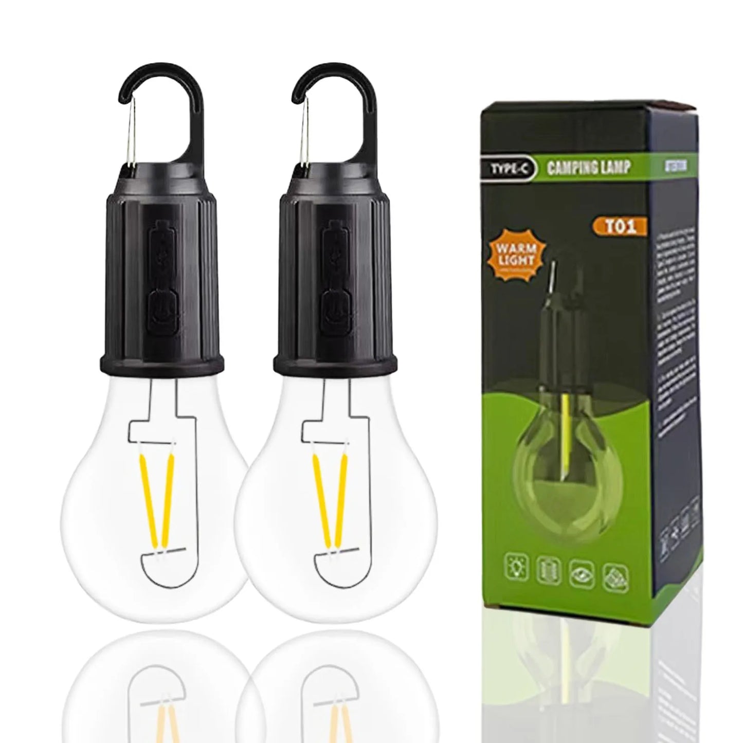 Outdoor USB Rechargeable LED Lamp Bulbs High Brightness Emergency Light Hook Up Camping Fishing Portable Lantern Night Lights