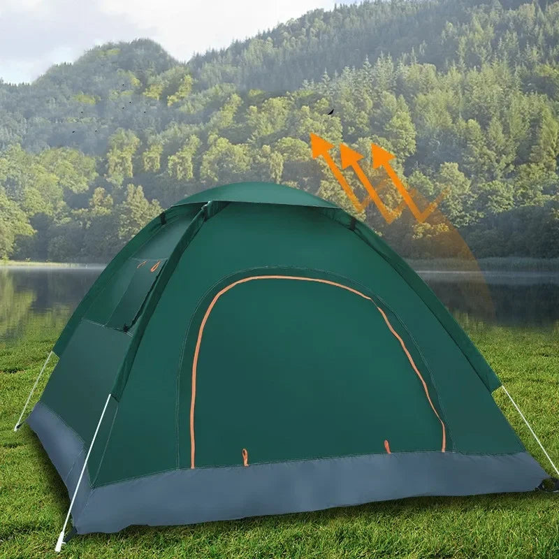 Building 2-3 Person Outdoor Pop Up Tent Lightweight