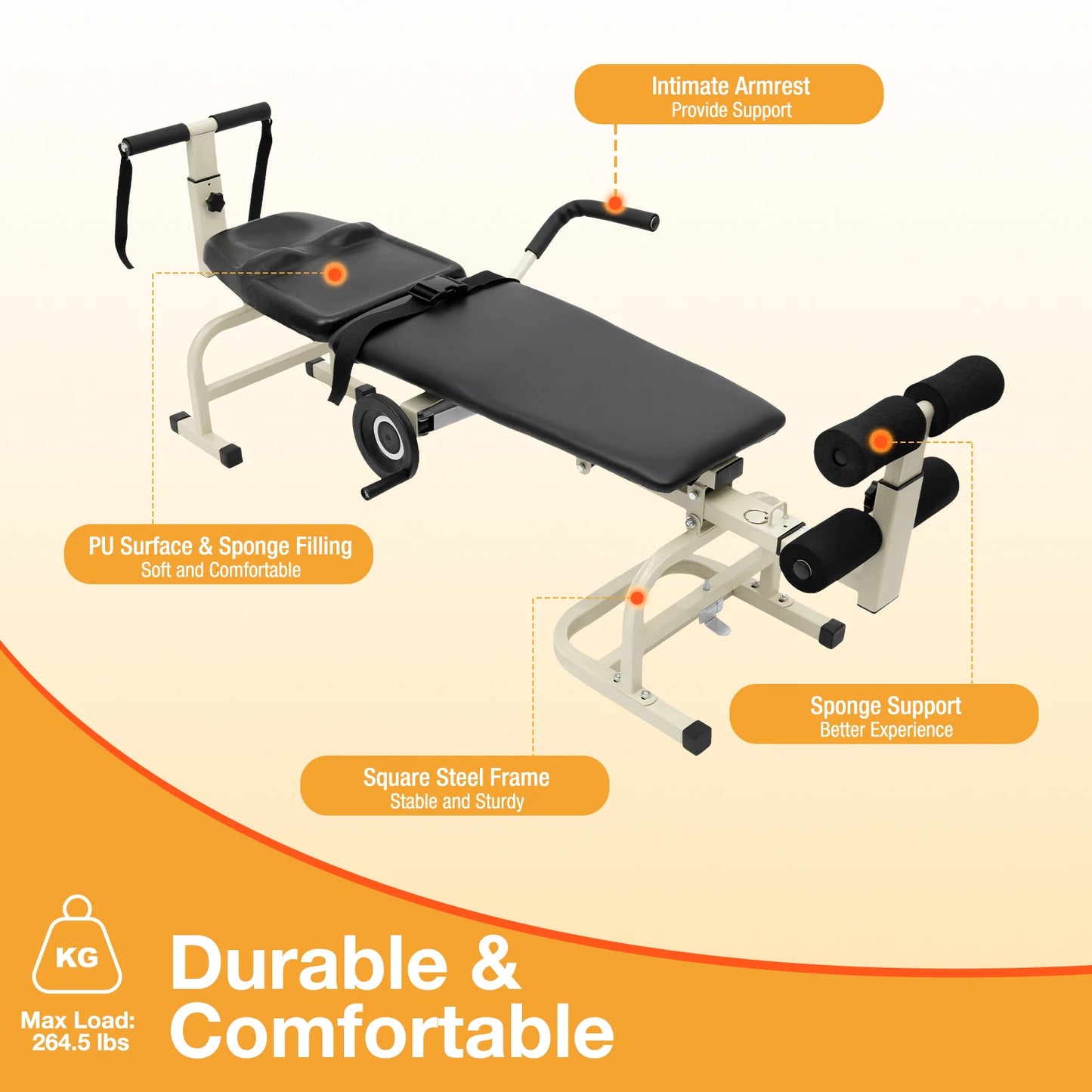 Hign Concerned Chemical Lumbar Traction Table Massage Tool