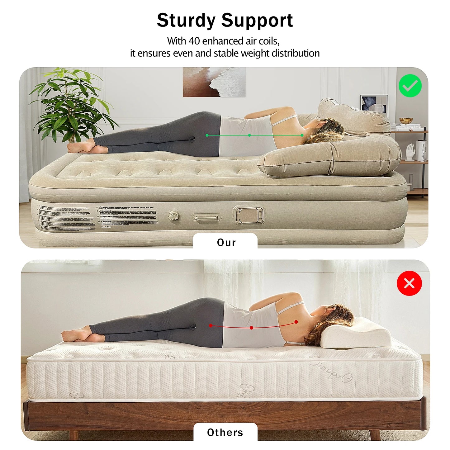 By Inflating Inflatable Mattress For Camping And Outdoors