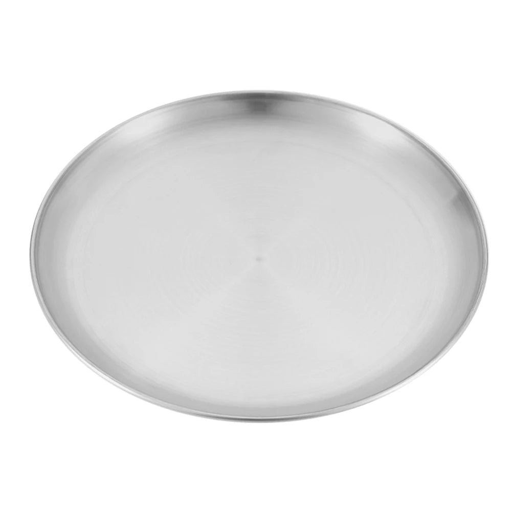 Stainless Steel Camping Plates Reusable Dinner Dishes