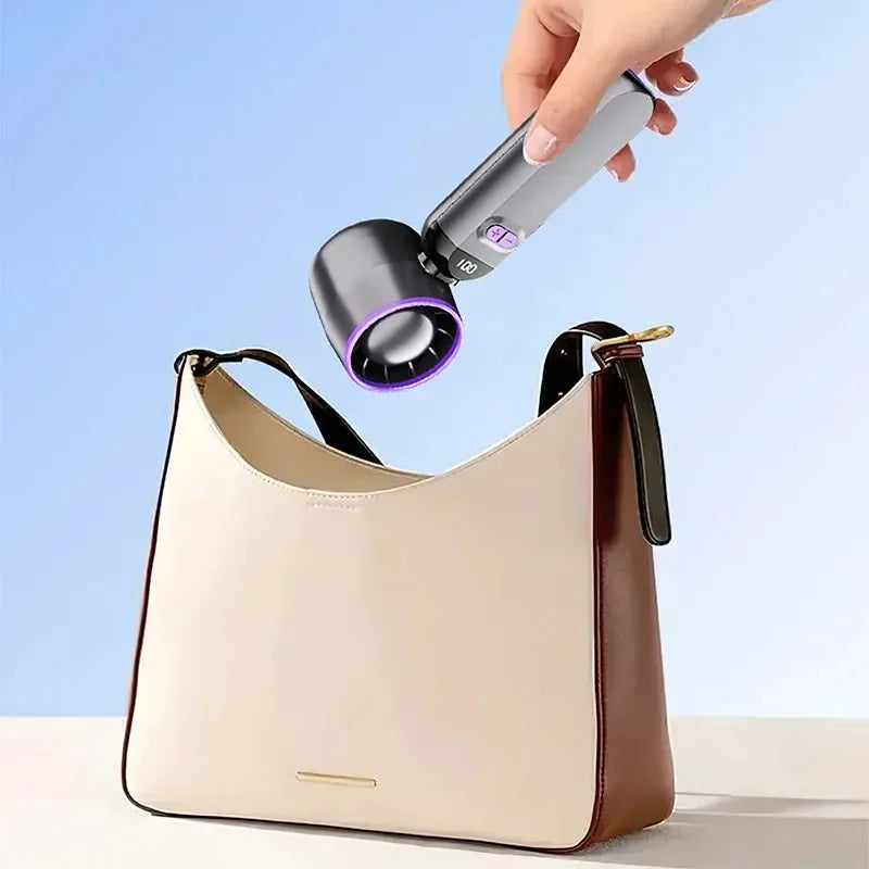 Foldable USB Charging Fan Strong Wind Outdoor Fan Digital Display Portable Fan for Outdoor Camping Trips