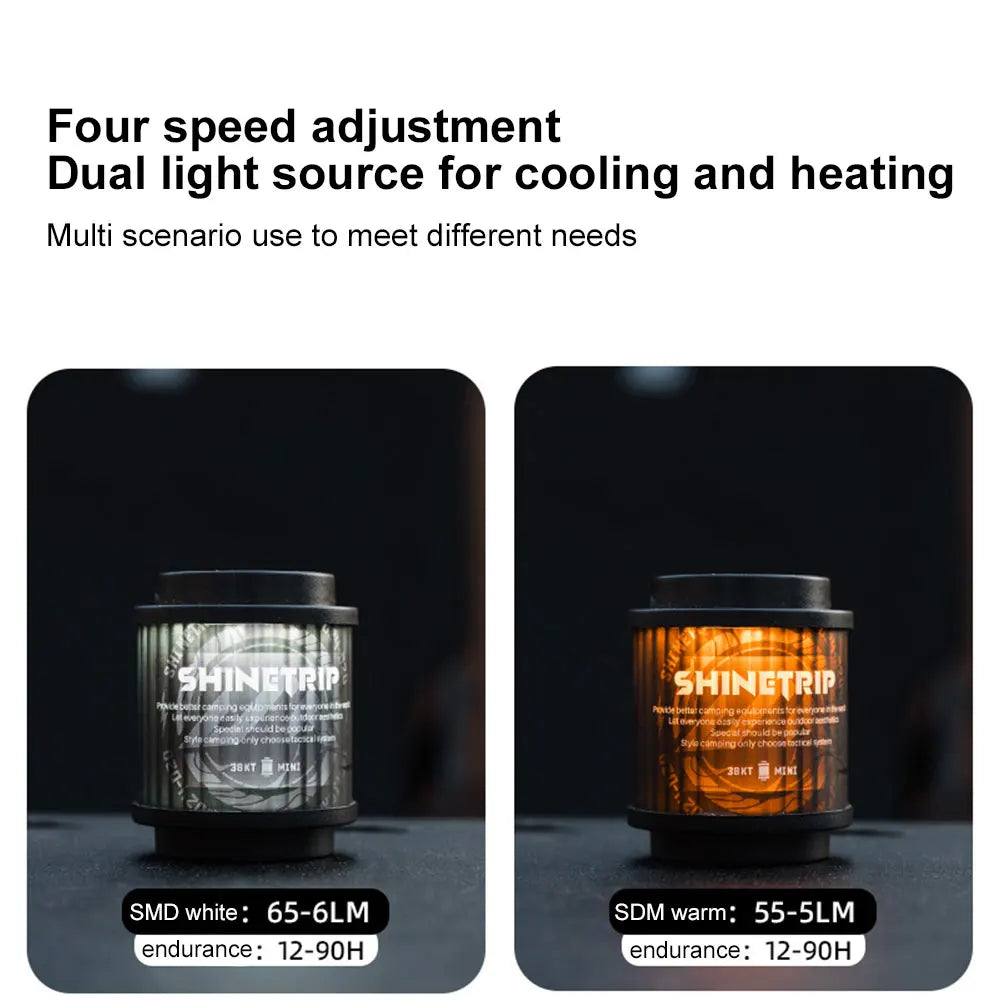 Electric Portable Tent Lamp Rechargeable Rotable Lantern