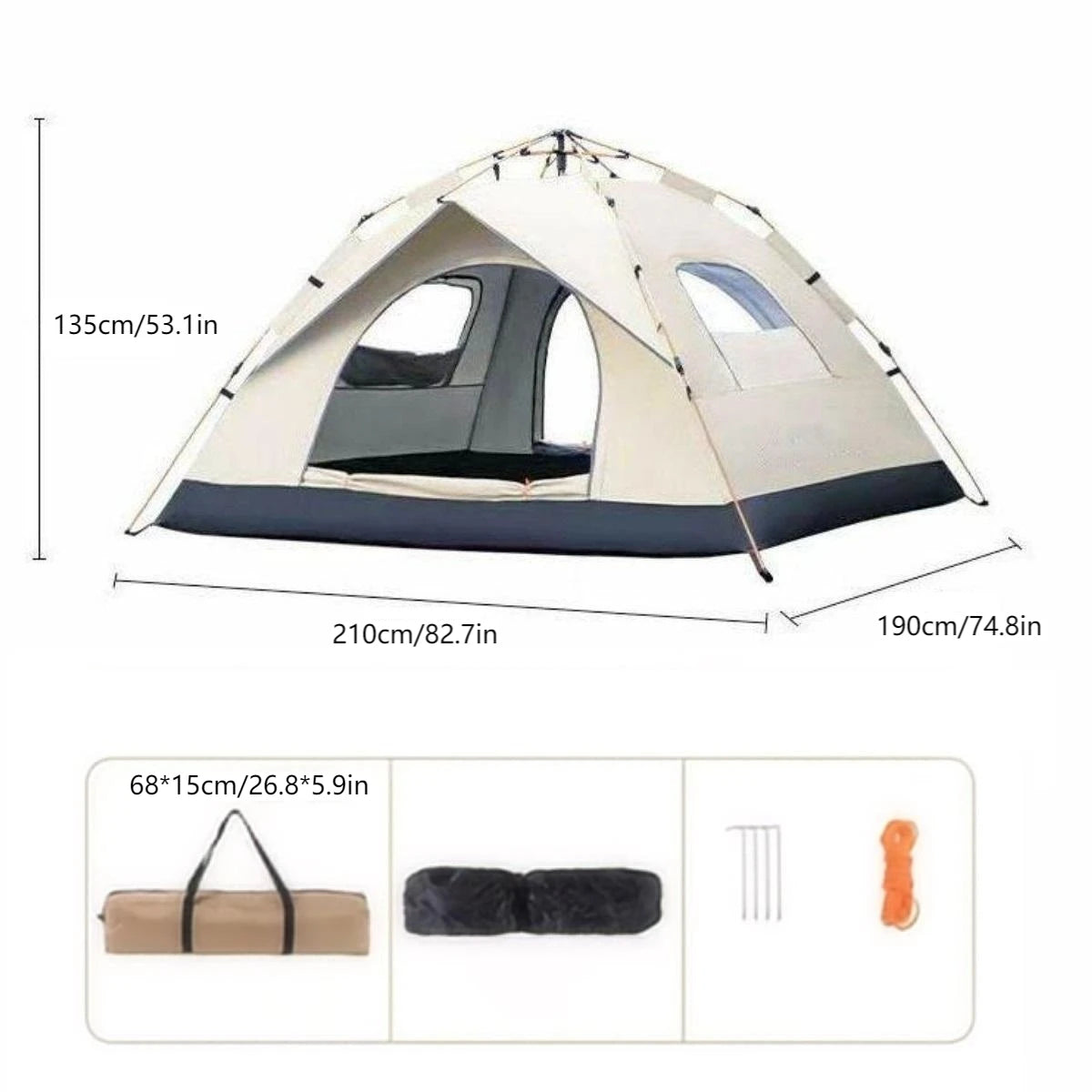 Pakicetus Automatic Quick Opening Tent For Outdoor Camping