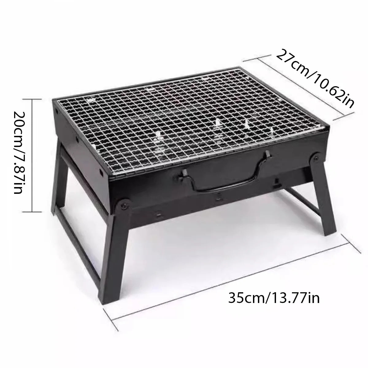 Portable Charcoal Grill Stainless Steel Mini BBQ Kit Outdoor